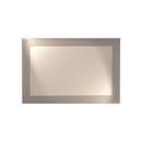 Rangaire Satin Nickel Rectangular Framed Mirror in Satin Nickel 