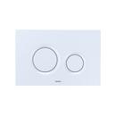 9-1/2 in. ABS Basic Round Dual Button Push Plate in White