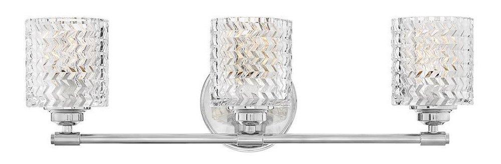 Hinkley Polished Chrome 100W 3-Light Medium E-26 Vanity Fixture 