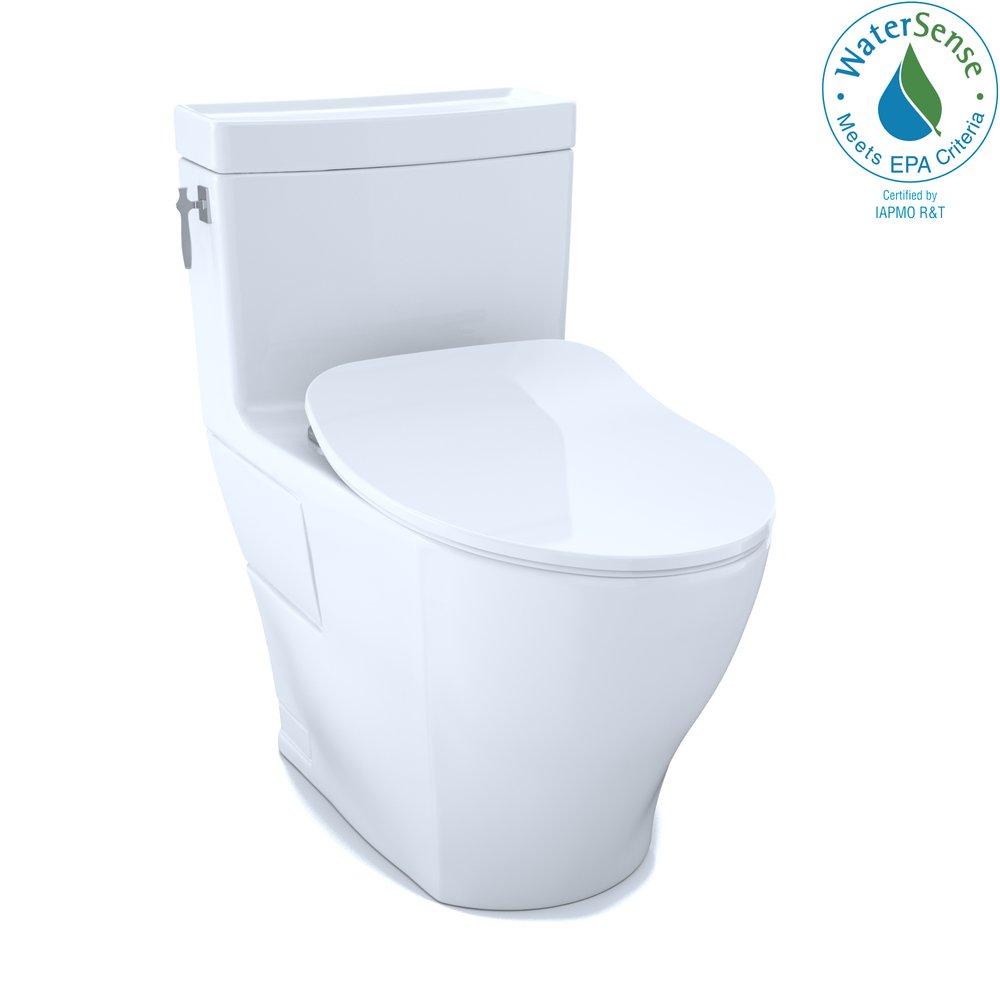 TOTO Cotton 1.28 gpf Elongated One Piece Toilet 