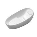 TOTO Gloss White 86-5/8 x 41-5/16 in. Freestanding Bathtub Rear Drain 
