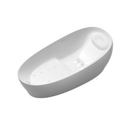 86-5/8 x 41-5/16 in. Freestanding Bathtub Rear Drain in Gloss White