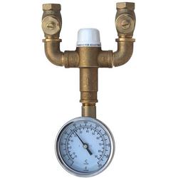 9.7 gpm Thermostat Mixing Valve in Rough Brass
