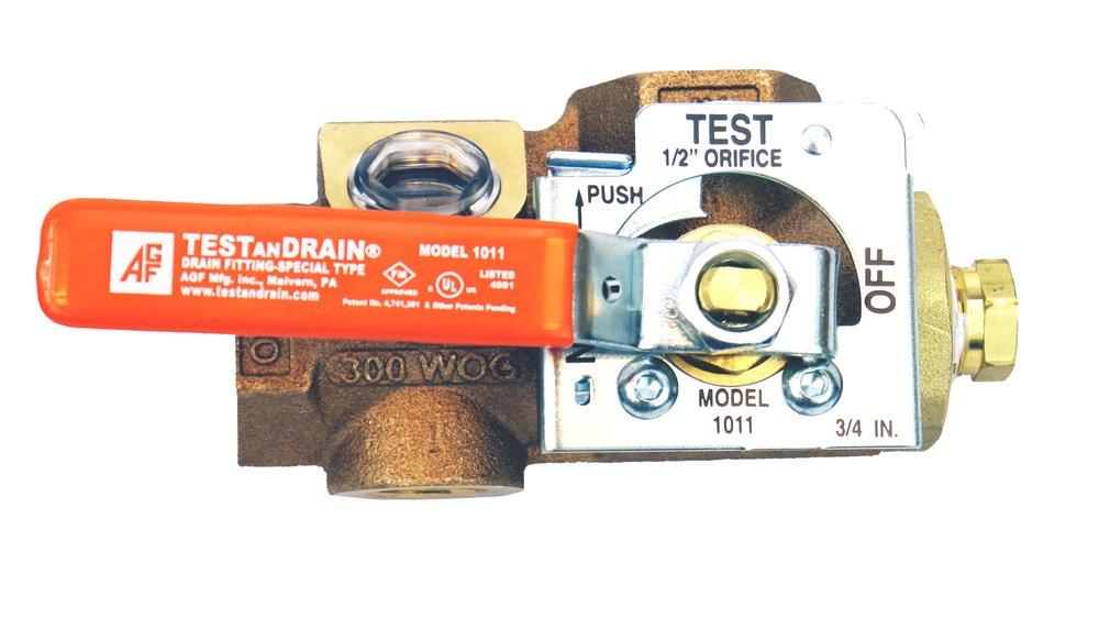 AGF Manufacturing NPT Bronze Test and Drain Sprinkler Valve with 5/8 in. ELO Orifice 