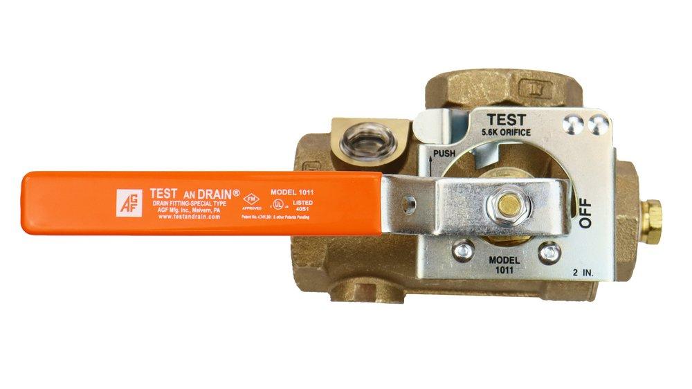 AGF Manufacturing NPT Bronze Test and Drain Sprinkler Valve with 5/8 in. ELO Orifice 