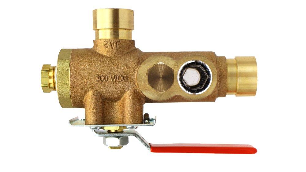 AGF Manufacturing Grooved Bronze Test and Drain Sprinkler Valve with 3/4 in. ESFR Orifice 