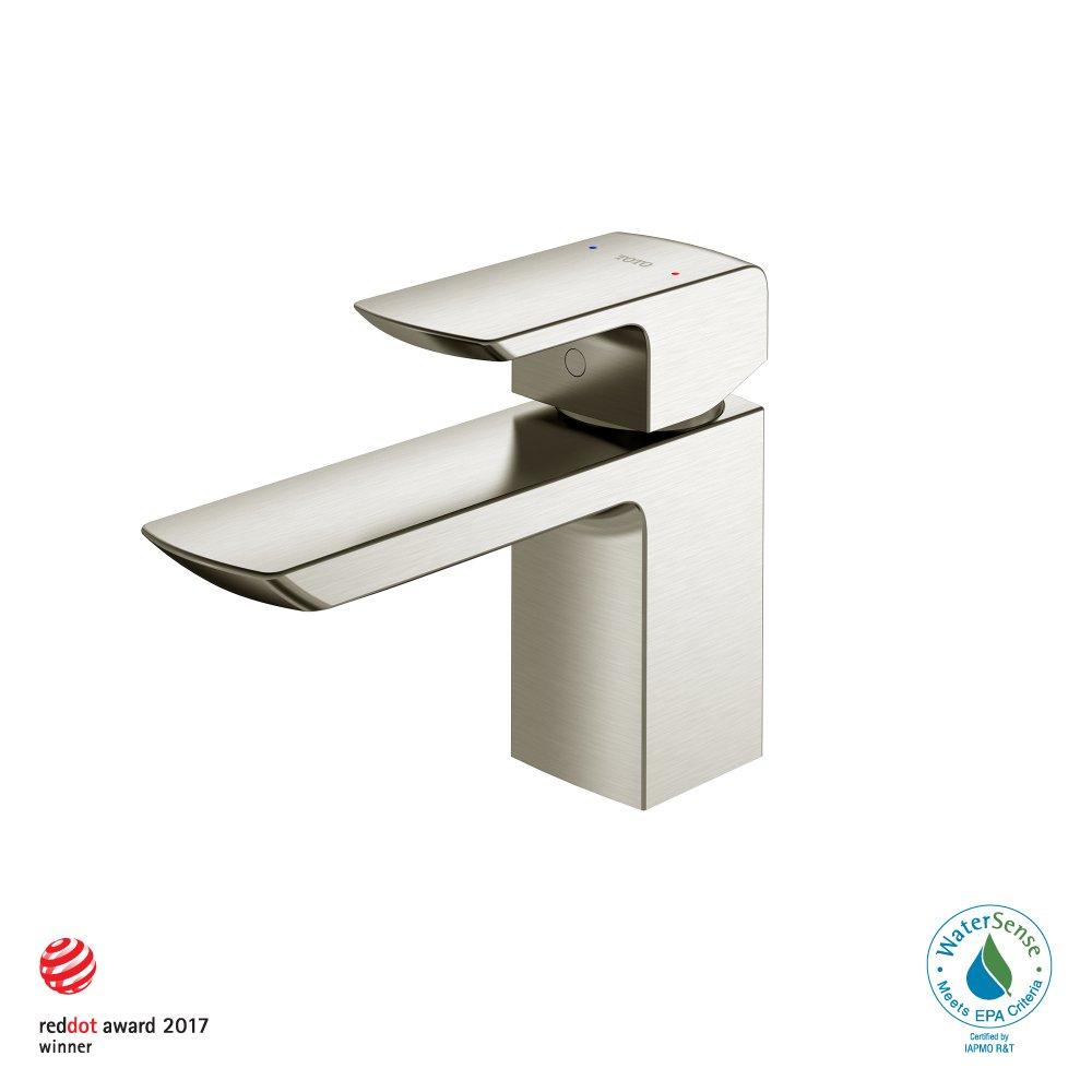 TOTO Brushed Nickel Single Handle Monoblock Bathroom Sink Faucet Lever Handle 