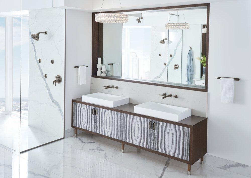 Brizo Luxe Steel Multi Function H2Okinetic Technology&reg; Full Body, Full Spray, Massage and Pause Showerhead 