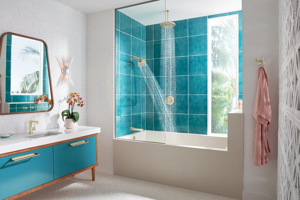 Brizo Polished Nickel Multi Function H2Okinetic Technology&reg; Full Body, Full Spray, Massage and Pause Showerhead 