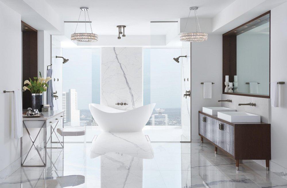 Brizo Luxe Steel 7-3/4 in. Shower Arm and Flange 