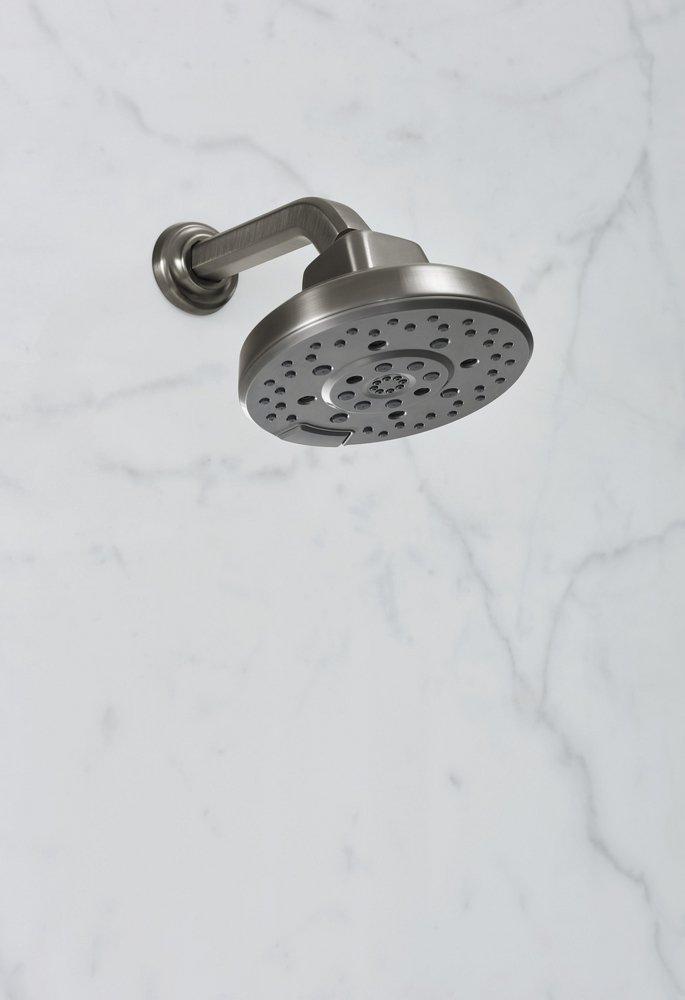 Brizo Luxe Steel 7-3/4 in. Shower Arm and Flange 