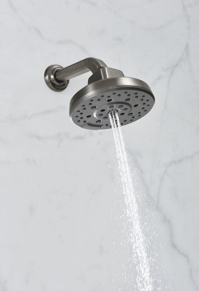 Brizo Luxe Steel 7-3/4 in. Shower Arm and Flange 