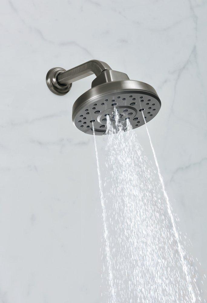 Brizo Luxe Steel 7-3/4 in. Shower Arm and Flange 