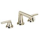 Brizo Polished Nickel Deck Mount Widespread Bathroom Sink Faucet with Low Spout (Handles Sold Separately) 