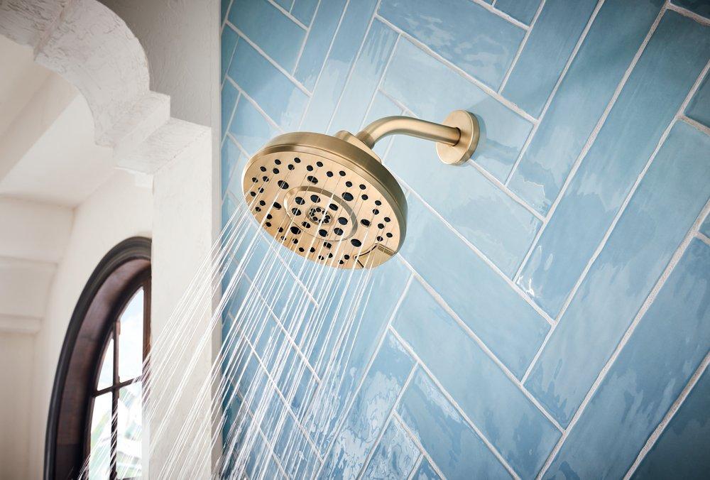 Brizo Luxe Gold Multi Function H2Okinetic Technology&reg; Full Body, Full Spray, Massage and Pause Showerhead 