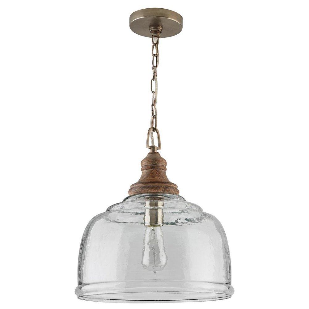 Capital Lighting Grey Wash 13-3/4 in. 60W 1-Light Medium E-26 Incandescent Pendant 
