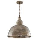 17 in. 100W 1-Light Medium E-26 Incandescent Pendant in Oxidized Nickel