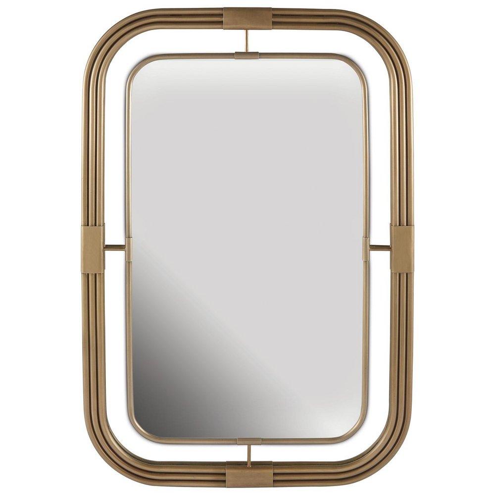 Capital Lighting Aged Brass Metal Wall Mount Rectangular Decorative Mirror in Aged Brass 