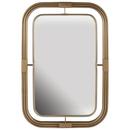 Capital Lighting Aged Brass Metal Wall Mount Rectangular Decorative Mirror in Aged Brass 