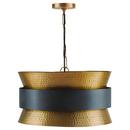 Capital Lighting Patinaed Brass/Dark Zinc 19-3/4 in. 60W 4-Light Candelabra E-12 Incandescent Pendant 