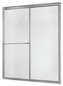 48 x 70 x 0.1875 in. Framed Sliding Shower Door with Rain Glass in Silver