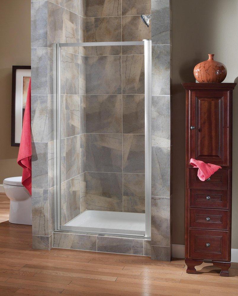 Foremost Industries Silver 31 x 65 x 0.25 in. Framed Pivot Shower Door with Clear Glass 