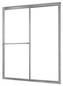 60 x 70 x 0.75 in. Framed Sliding Shower Door with Clear Glass in Silver