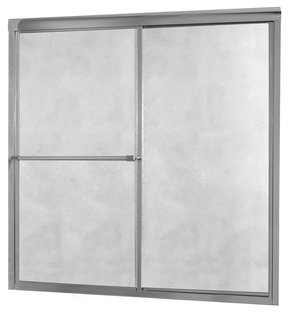 Foremost Industries Silver 60 x 58 x 0.75 in. Framed Sliding Tub Door with Obscure Glass 