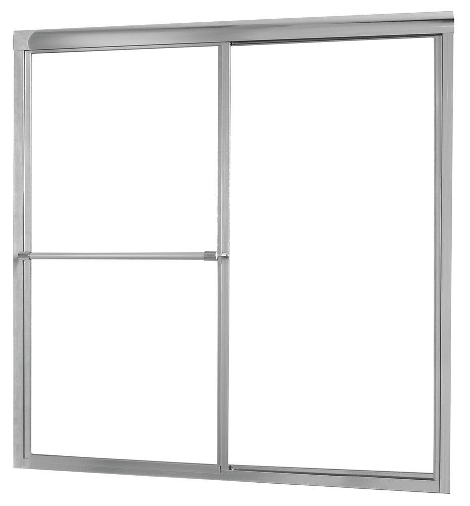 Foremost Industries Silver 60 x 58 x 0.75 in. Framed Sliding Tub Door with Clear Glass 