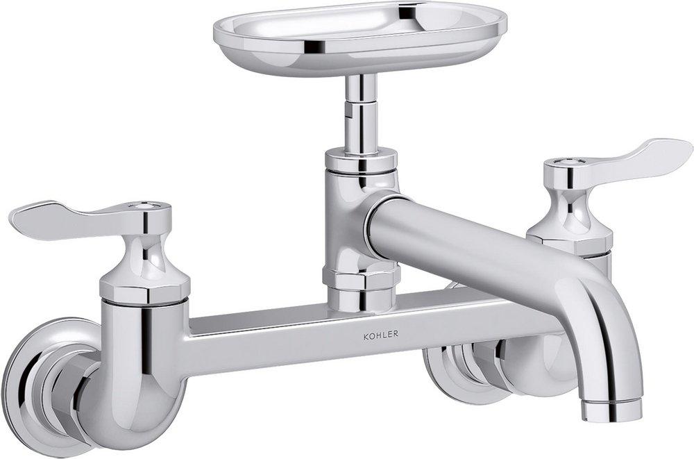 Two Handle Kitchen Faucet in Polished Chrome 