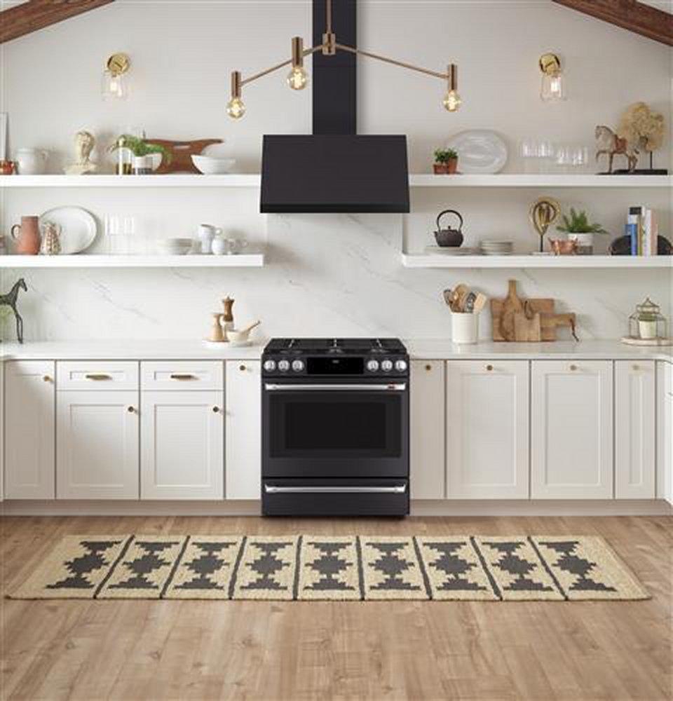 Cafe&trade; Matte Black 30 in. Canopy Range Hood 