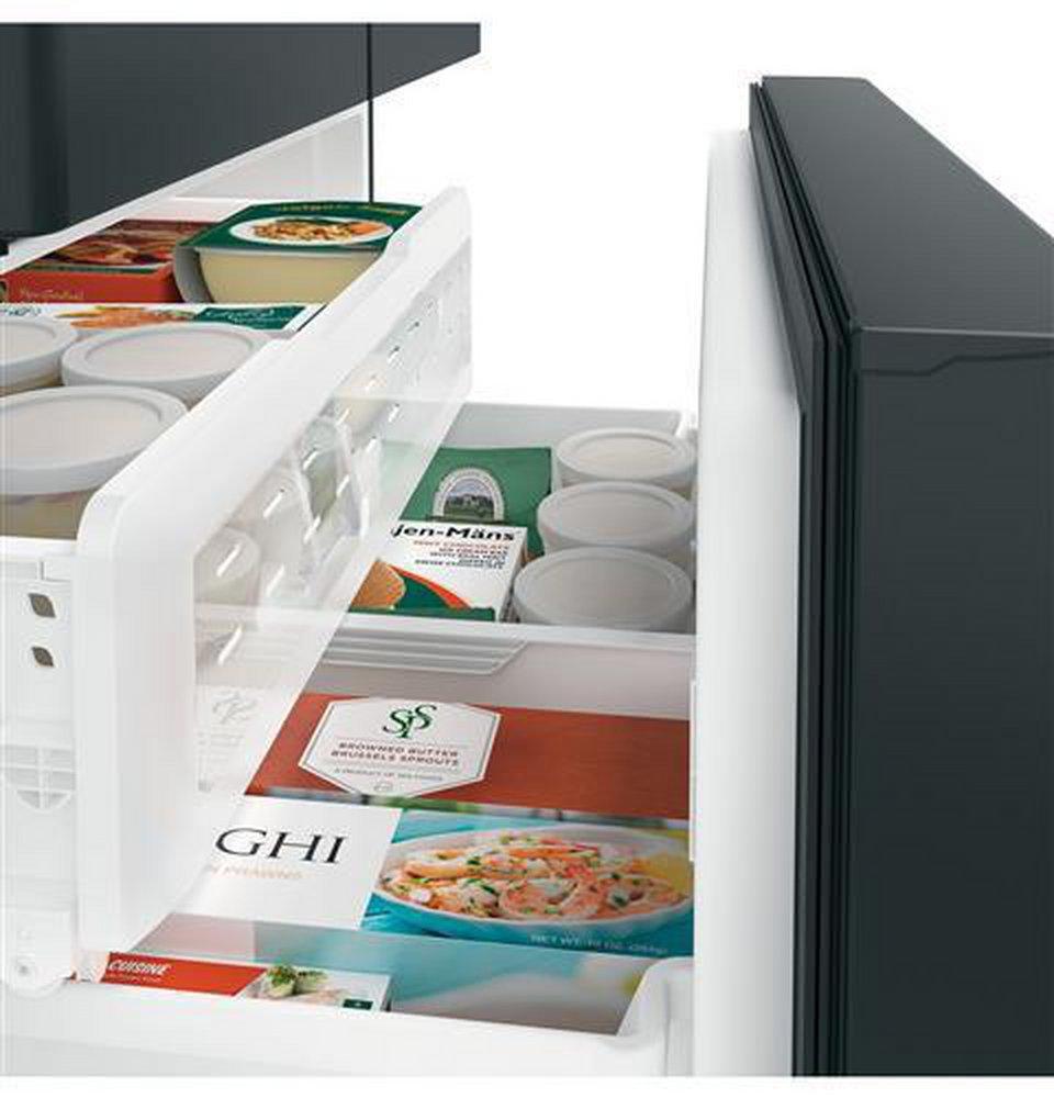 Cafe™ Matte Black 35-3/4 in. 18.67 cu. ft. French Door Refrigerator 