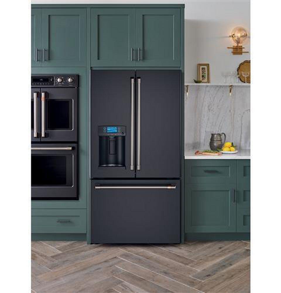 Cafe™ Matte Black 35-3/4 in. 18.67 cu. ft. French Door Refrigerator 