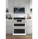 GE Caf&eacute; Matte White 29-7/8 in. Electric 5-Burner Induction Slide-in Range 