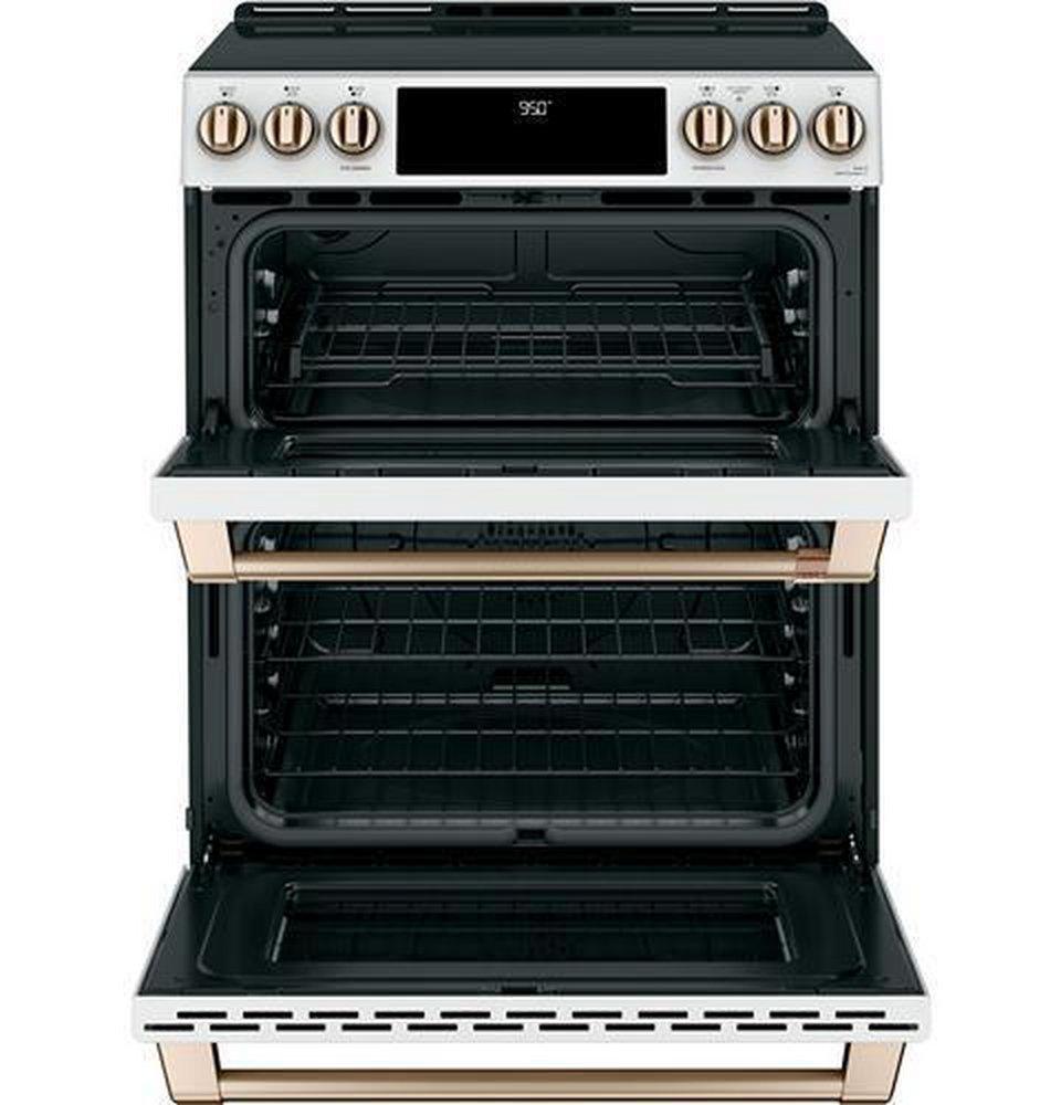Cafe™ Matte White 29-7/8 in. Electric 5-Burner Induction Slide-in Range 