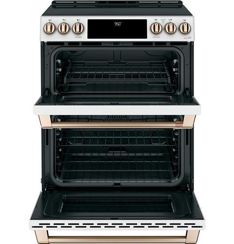 GE Caf&eacute; Matte White 29-7/8 in. Electric 5-Burner Induction Slide-in Range 