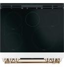 GE Caf&eacute; Matte White 29-7/8 in. Electric 5-Burner Induction Slide-in Range 