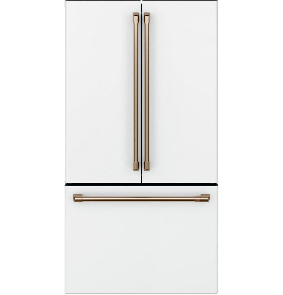 Cafe™ Matte White 35-3/4 in. 15.93 cu. ft. Counter Depth and French Door Refrigerator 