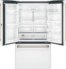 Cafe™ Matte White 35-3/4 in. 15.93 cu. ft. Counter Depth and French Door Refrigerator 