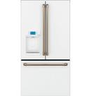 Cafe&trade; Matte White 35-3/4 in. 18.67 cu. ft. French Door Refrigerator 
