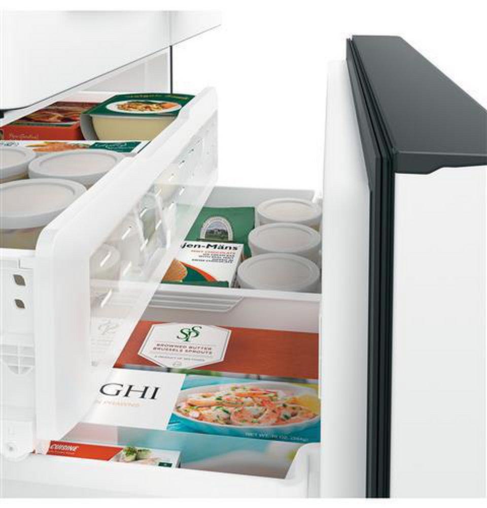 Cafe&trade; Matte White 35-3/4 in. 18.67 cu. ft. French Door Refrigerator 