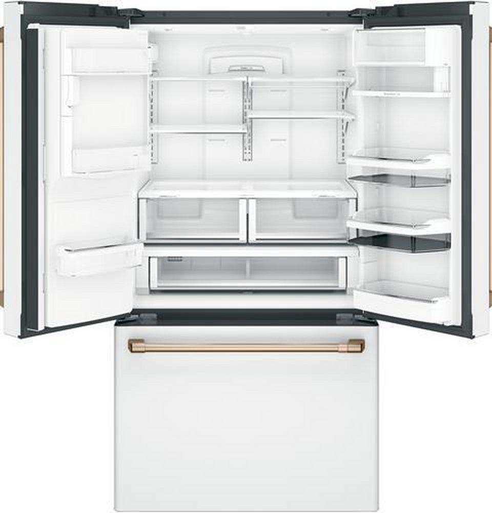Cafe&trade; Matte White 35-3/4 in. 18.67 cu. ft. French Door Refrigerator 