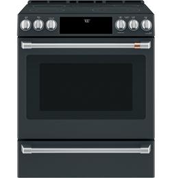 29-7/8 in. Electric 5-Burner Radiant Smoothtop Slide-in Range in Matte Black