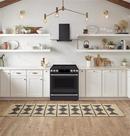 Cafe&trade; Matte White/Brushed Bronze 29-7/8 in. Electric 5-Burner Radiant Smoothtop Slide-in Range 