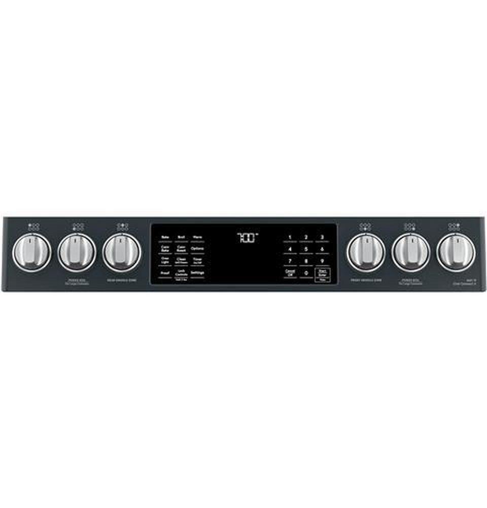 Cafe&trade; Black Slate 29-7/8 in. Gas 6-Burner Sealed Slide-in Range 
