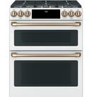 29-7/8 in. Dual Fuel 6-Burner Sealed Slide-in Range in Matte White