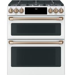 29-7/8 in. Dual Fuel 6-Burner Sealed Slide-in Range in Matte White