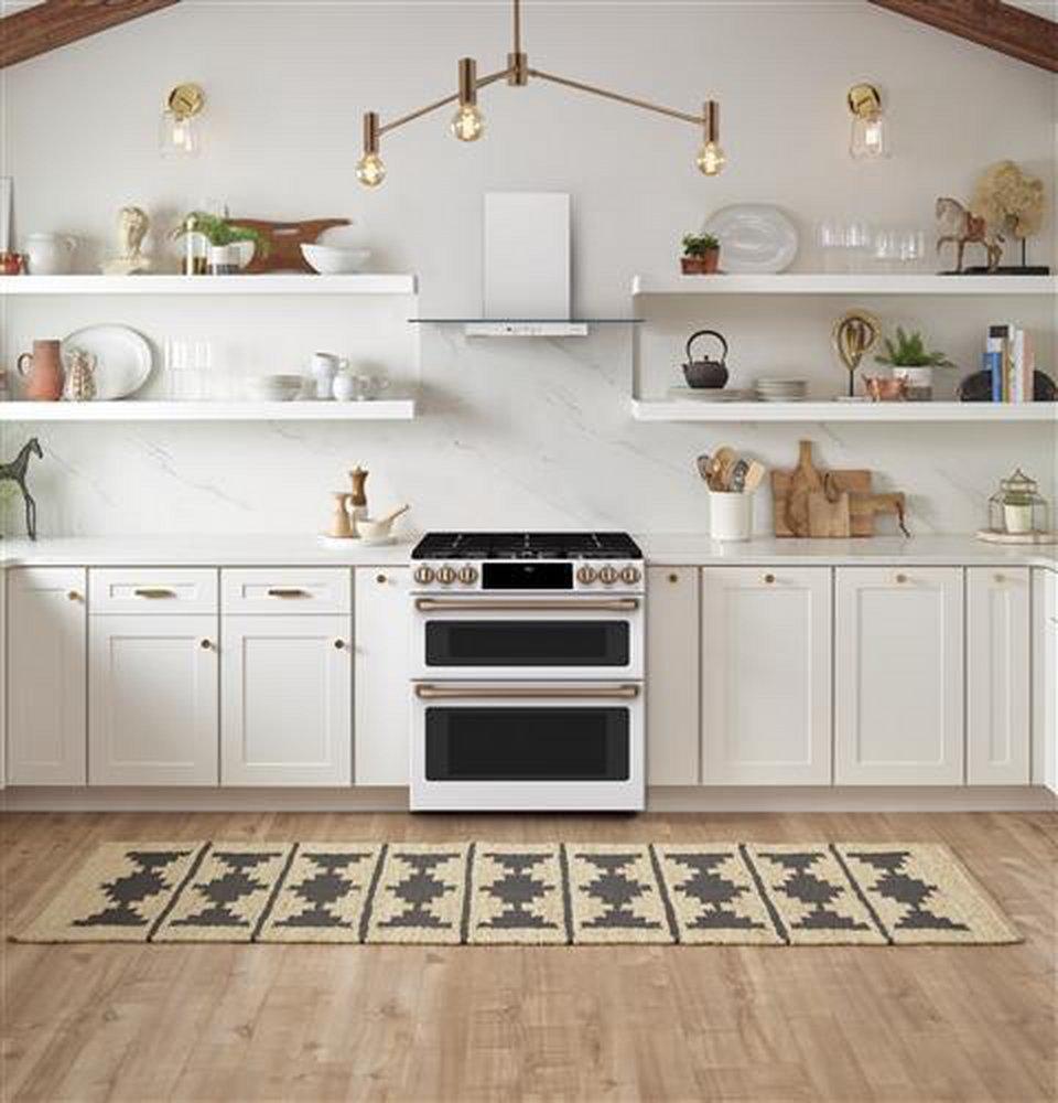 Cafe&trade; Matte White 30 in. Convertible Range Hood 