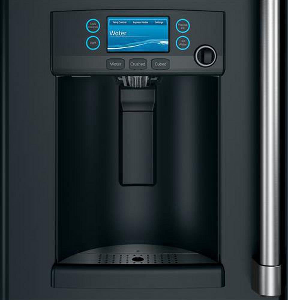 Cafe™ Matte Black 35-3/4 in. 14.92 cu. ft. Counter Depth and French Door Refrigerator 