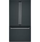 23.1 cu. ft. Counter Depth and French Door Refrigerator in Matte Black